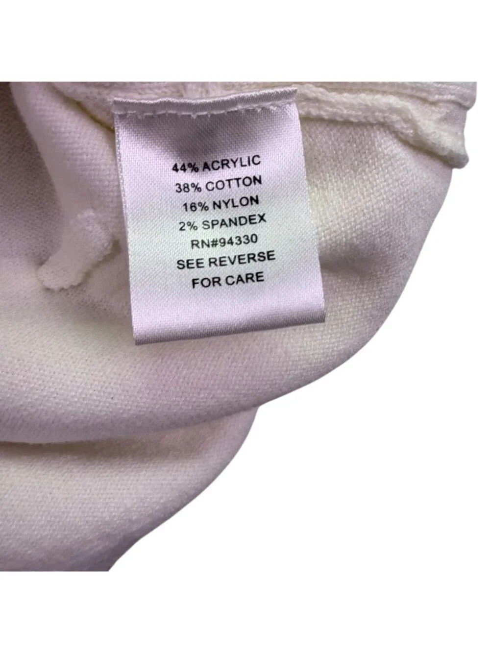 Takeout Girls White Short Sleeve Knit Cardigan Button Front Size L